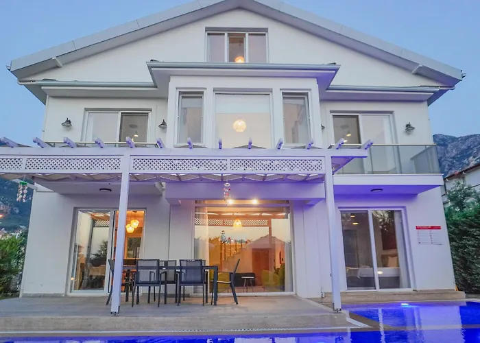 Pelit - 4 Yatak Odali Saunali Havuzlu Villa Fethiye